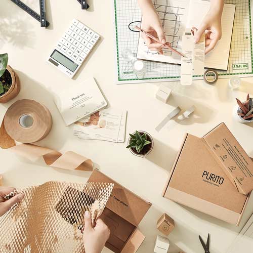 Purito Sustainable Packaging Workspace
