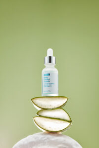 Hydra Ampoule placed on sliced aloe for balance concept
