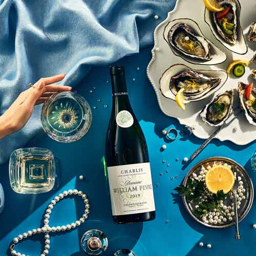 Chablis Wine and Oyster Still Life