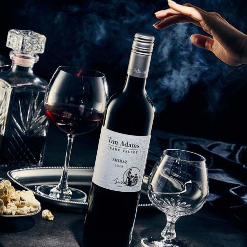 Cinematic Wine Scene in the Dark