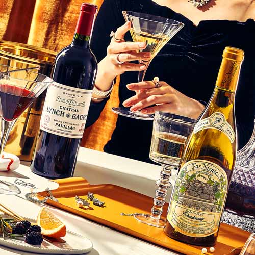 Elegant Wine Table with Woman and Accessories