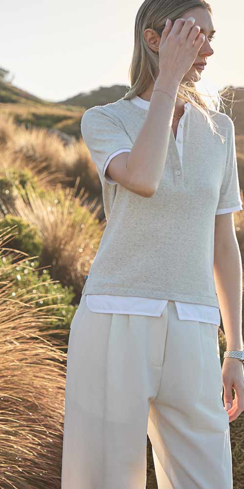 Elune Mode SS 2025 Lookbook – Natural Light Outdoor Cut