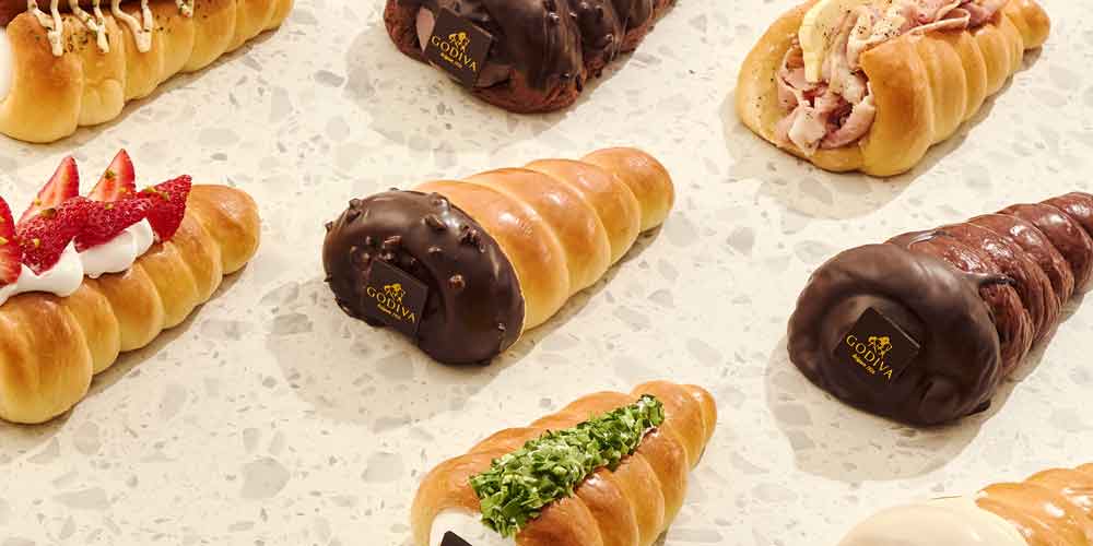 Godiva Bakery Assortment Flatlay