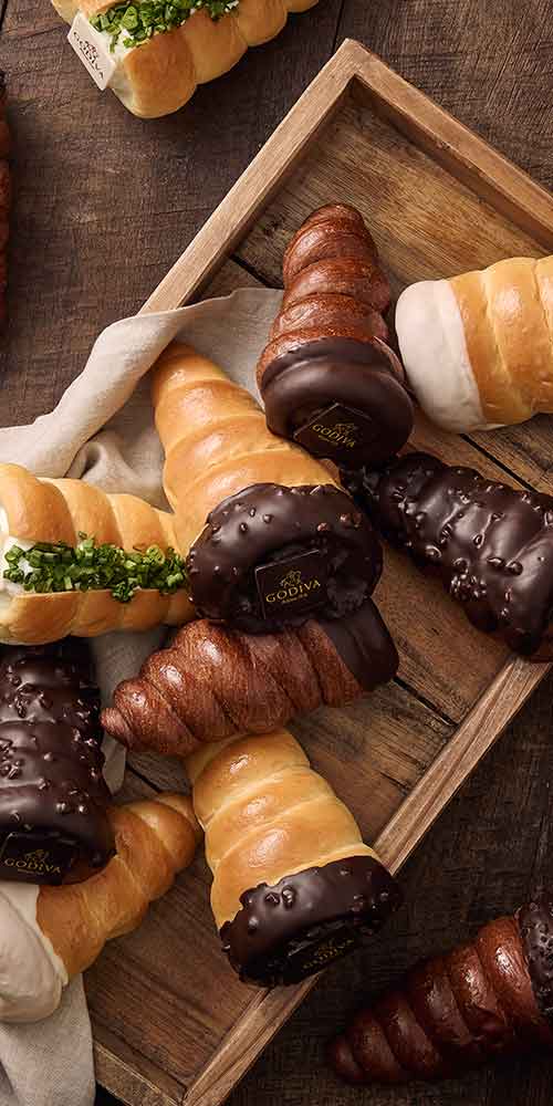 Godiva Bread Cones Display