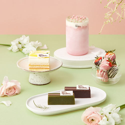 GODIVA spring cake and sweets styling