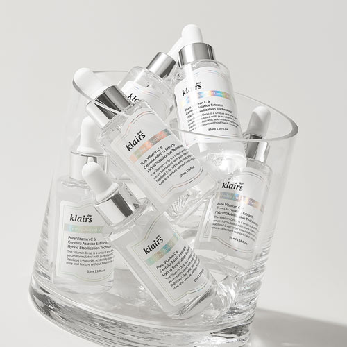 Klairs Vitamin C Serums in Glass Cup – Still Life