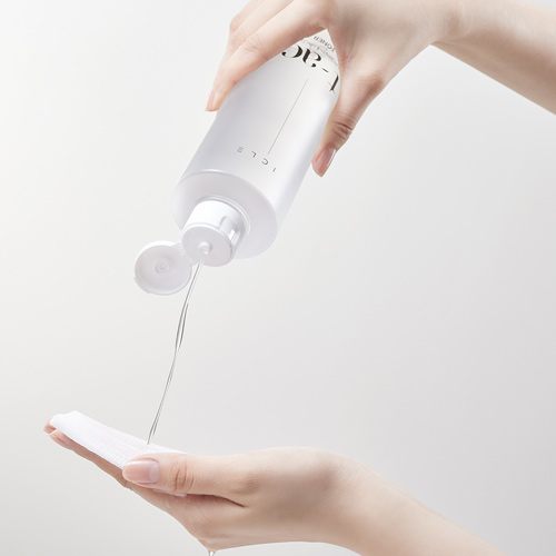 Vicle Toner Poured onto Pad Between Hands