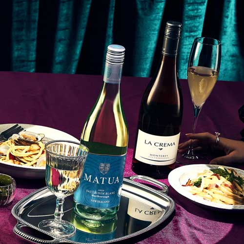 Wine and Pasta Pairing Table Scene