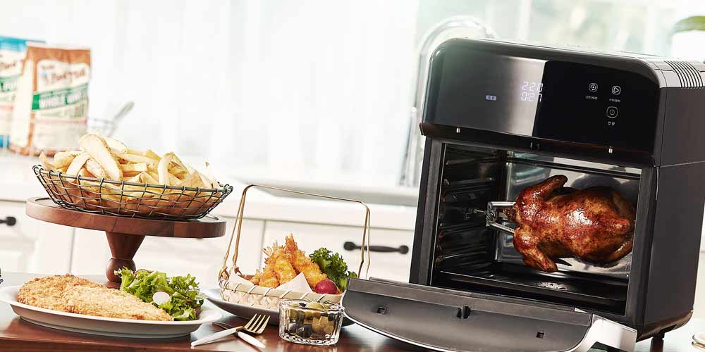 Jenniferroom Air Fryer Rotisserie Chicken Front View