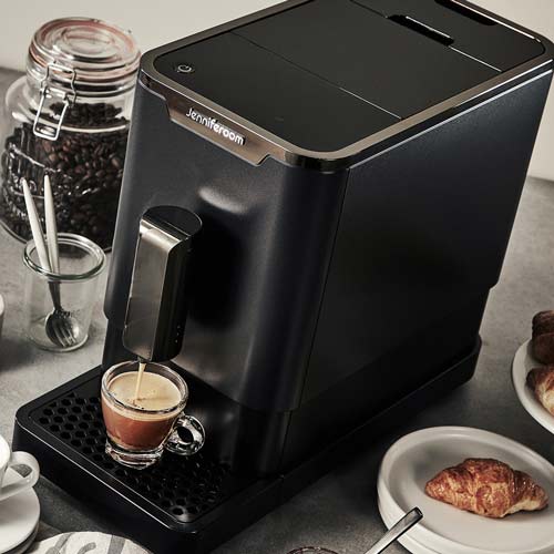 Jenniferroom Coffee Machine Espresso with Croissant Breakfast