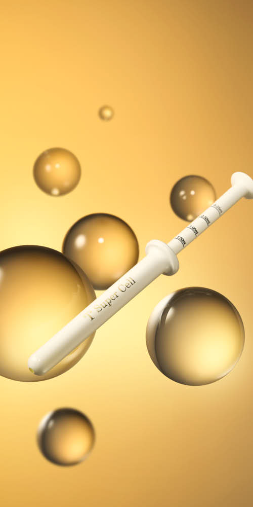 Jenacell Serum Syringe with Golden Bubbles