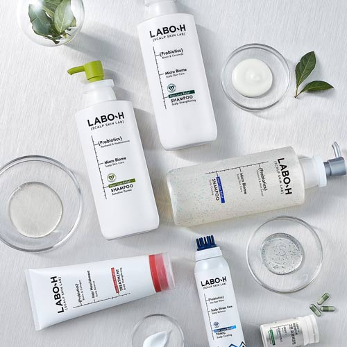 LABO-H Haircare Full Lineup Flatlay